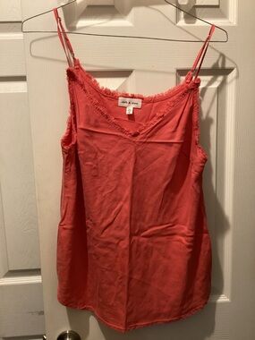 cloth & stone Coral Fringe V-Neck Cami